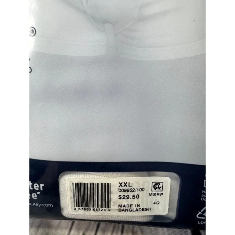 Jockey Classics Mens 3 Pack 100% Cotton Full Rise Boxer Briefs‎ White 2XL 44-46